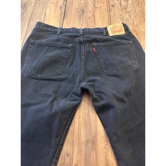 Levi’s 505 Men’s Black Jeans Size 38x32 Pants Straight Leg Classic Fit - Picture 10 of 16